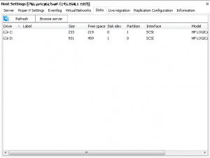 Disks tab
