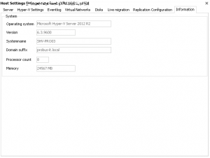 Information tab